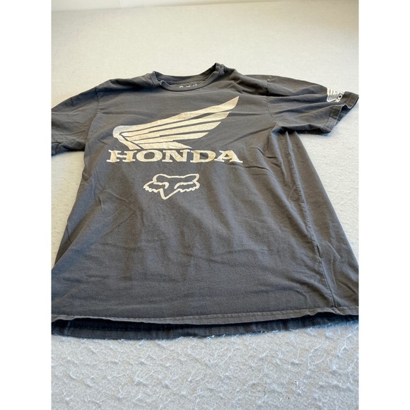 Fox Racing Honda T-Shirt Gray Graphic Logo Motocross Size Medium Premium Fit